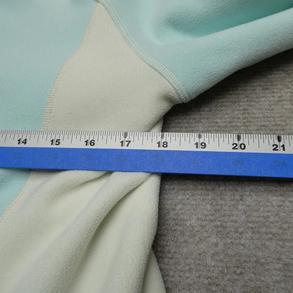 REI Girls XL Full Zip Fleece Jacket Blue Cream Colorblock‎ Pockets Outdoors